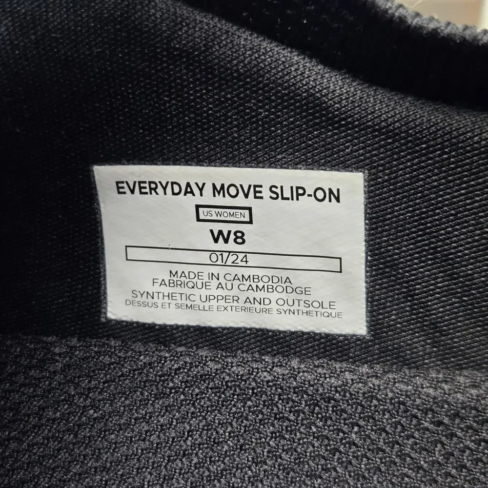 Vessi Everyday Move Slip On Womens Size 8 Waterproof Shoes Sneakers Onyx Black